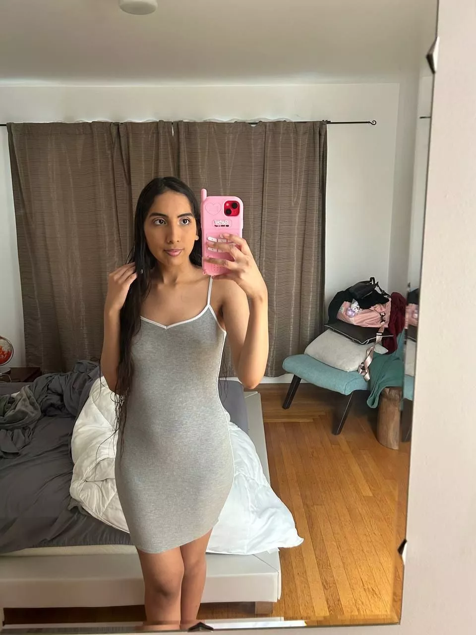 Dress only, without panties and bra