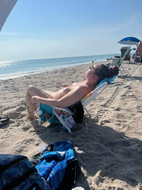 I love getting my tan on at Playalinda