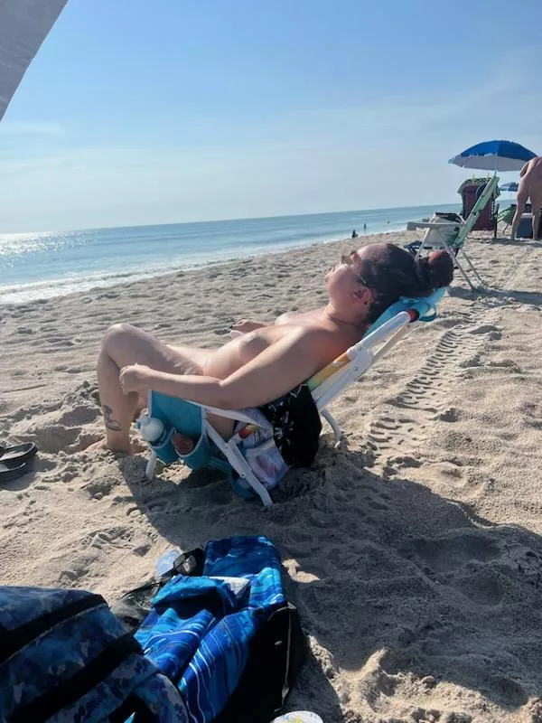 I love getting my tan on at Playalinda