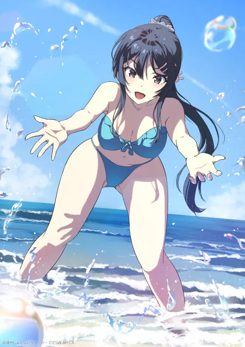 Mai splashing in water