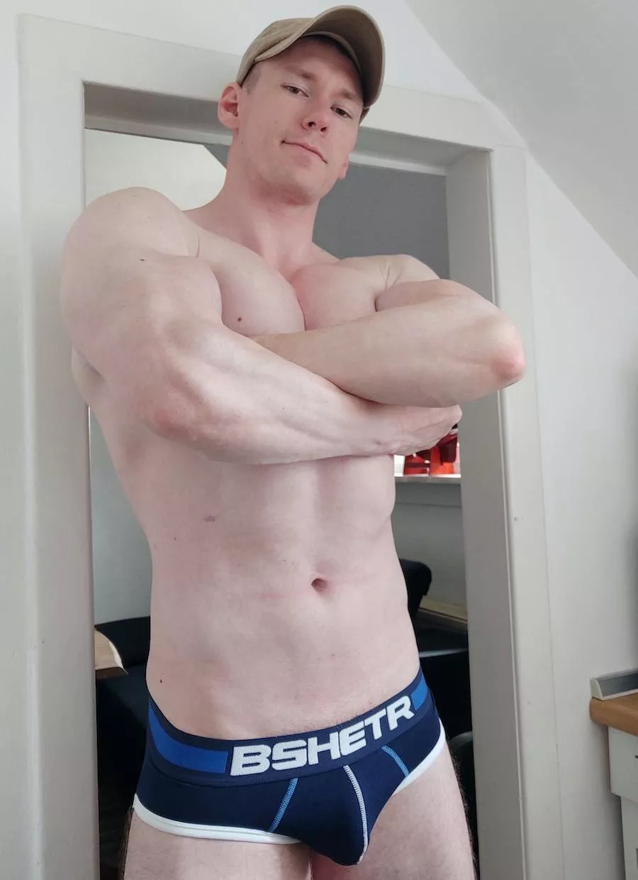 Standing Tall In Briefs