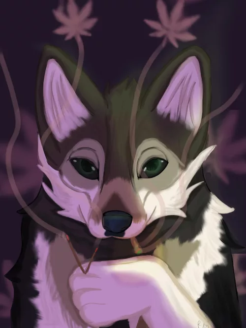 weed just became legal in my state, so i drew this 💨💨