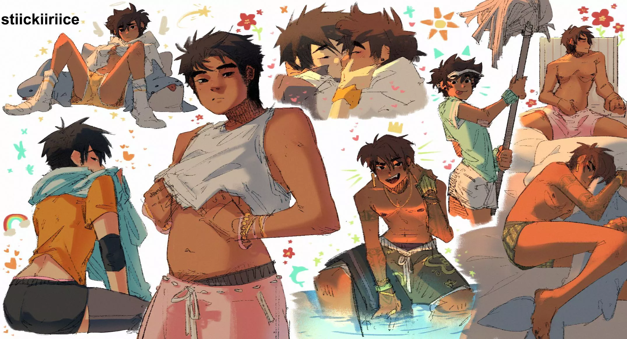 boi doodles [original art]