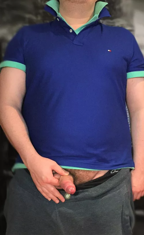 Chubby Chavy Frat Boy in his Popped collars. Waiting for some action hehe.