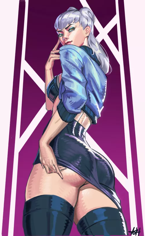 Evelynn letting you take a sneak peek at it... (YmrrArt)