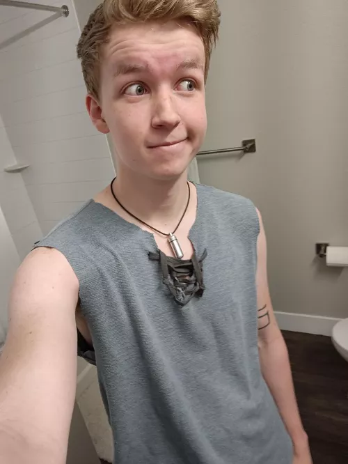 I was invited last minute to the Renaissance festival, this is the best I could do. But I don't have any pants to go with ðŸ˜