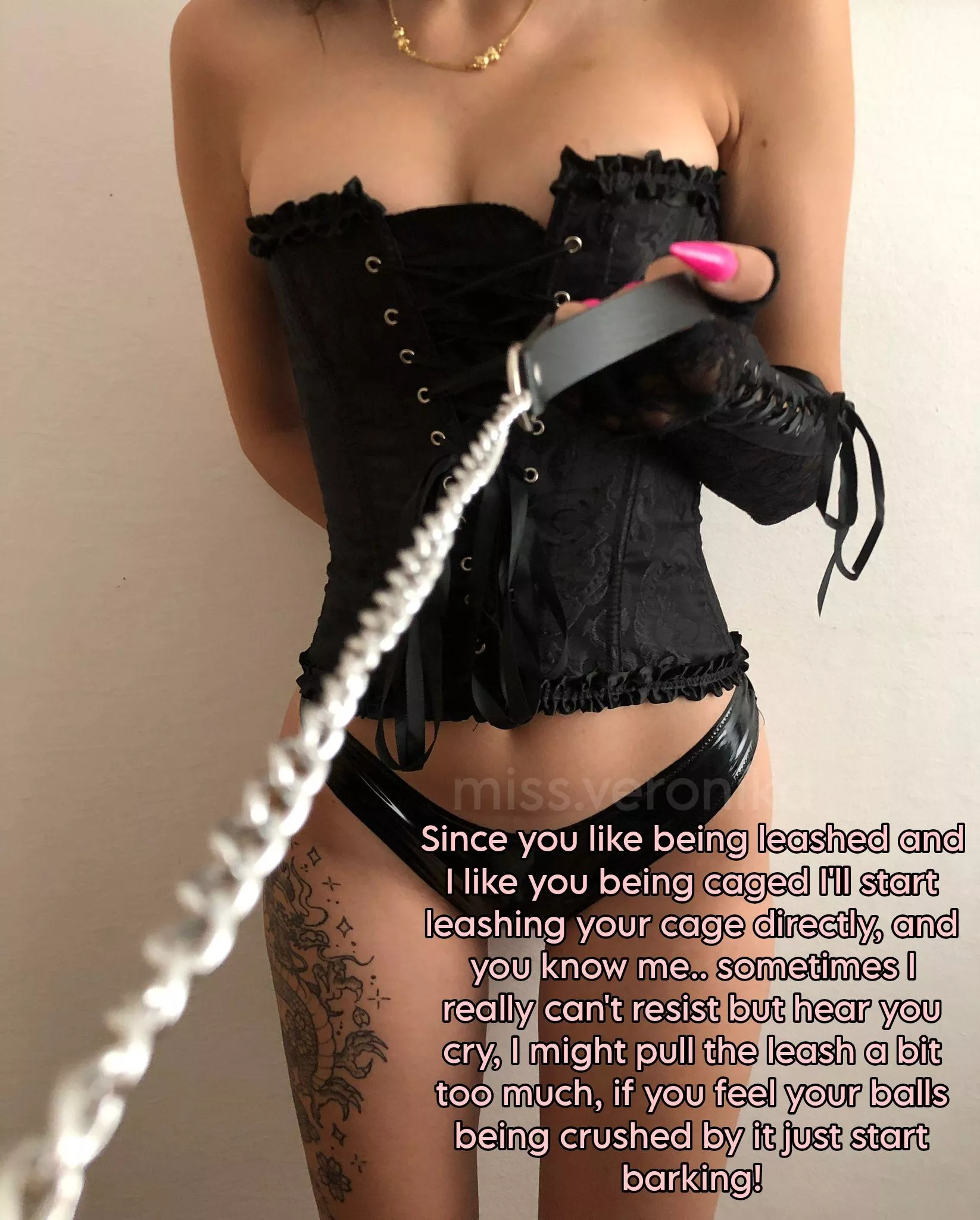 Leashed cage is a good idea don't you think?