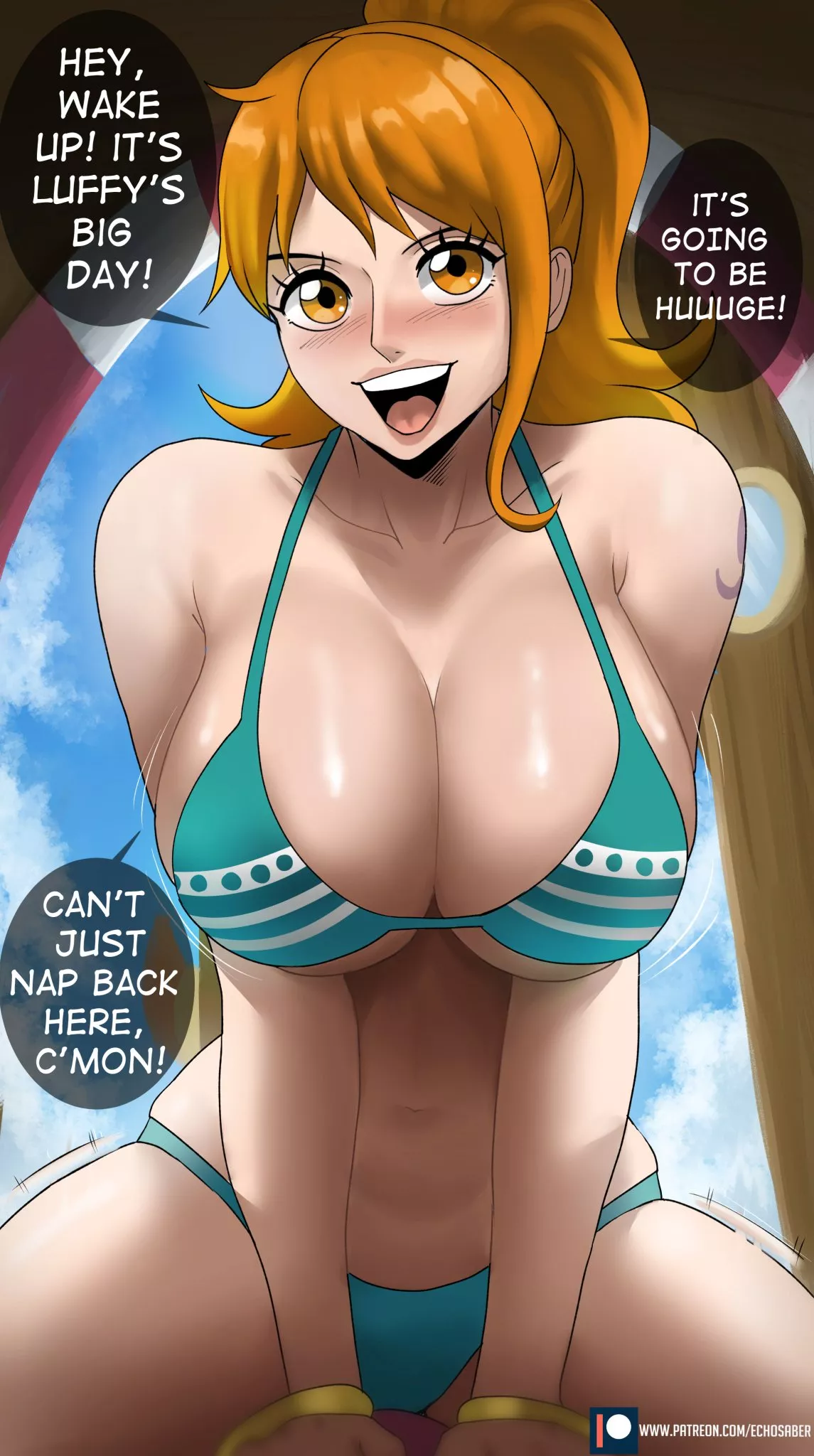 Nami is all geared up (EchoSaber)