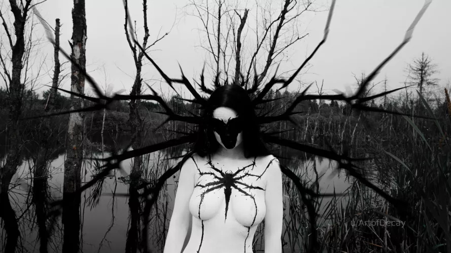 Sexy-Venom photoshoot model Kate-Zvkvt photo Roycoreroy bodyart ArtofDecay