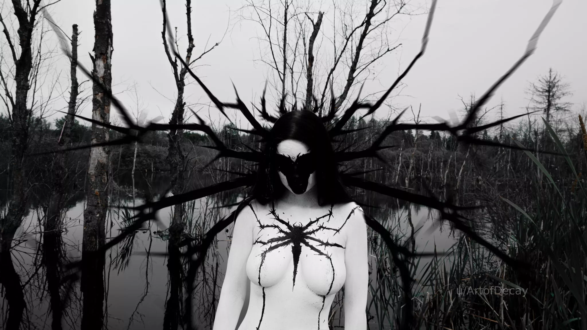 Sexy-Venom photoshoot model Kate-Zvkvt photo Roycoreroy bodyart ArtofDecay