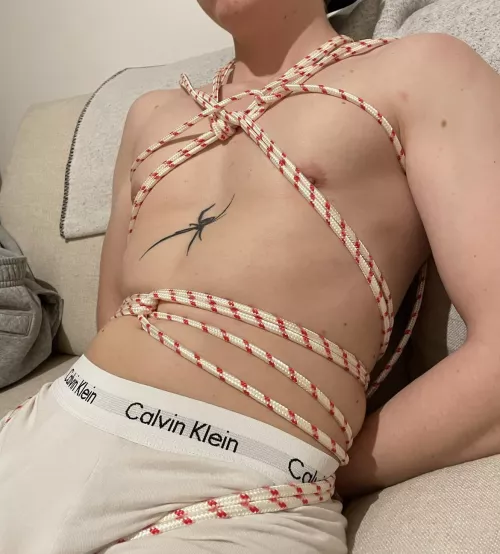 tied up and forced to pee and cum in my pants