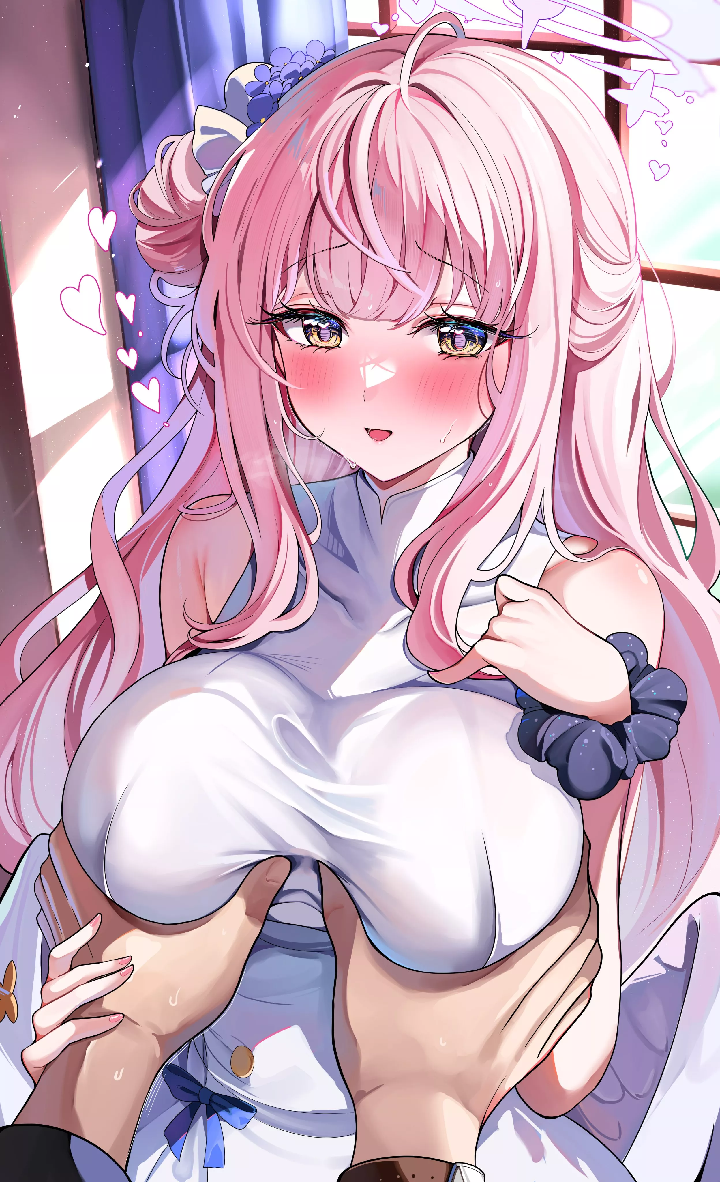 Touching MIKA's Oppai [Blue Archive]