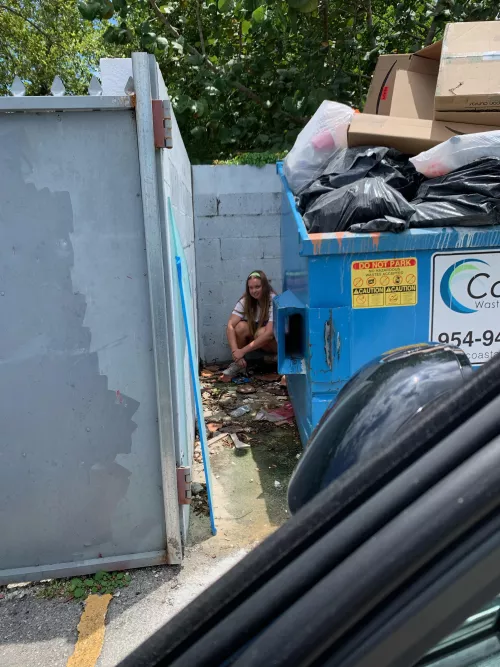 Watering the trash …