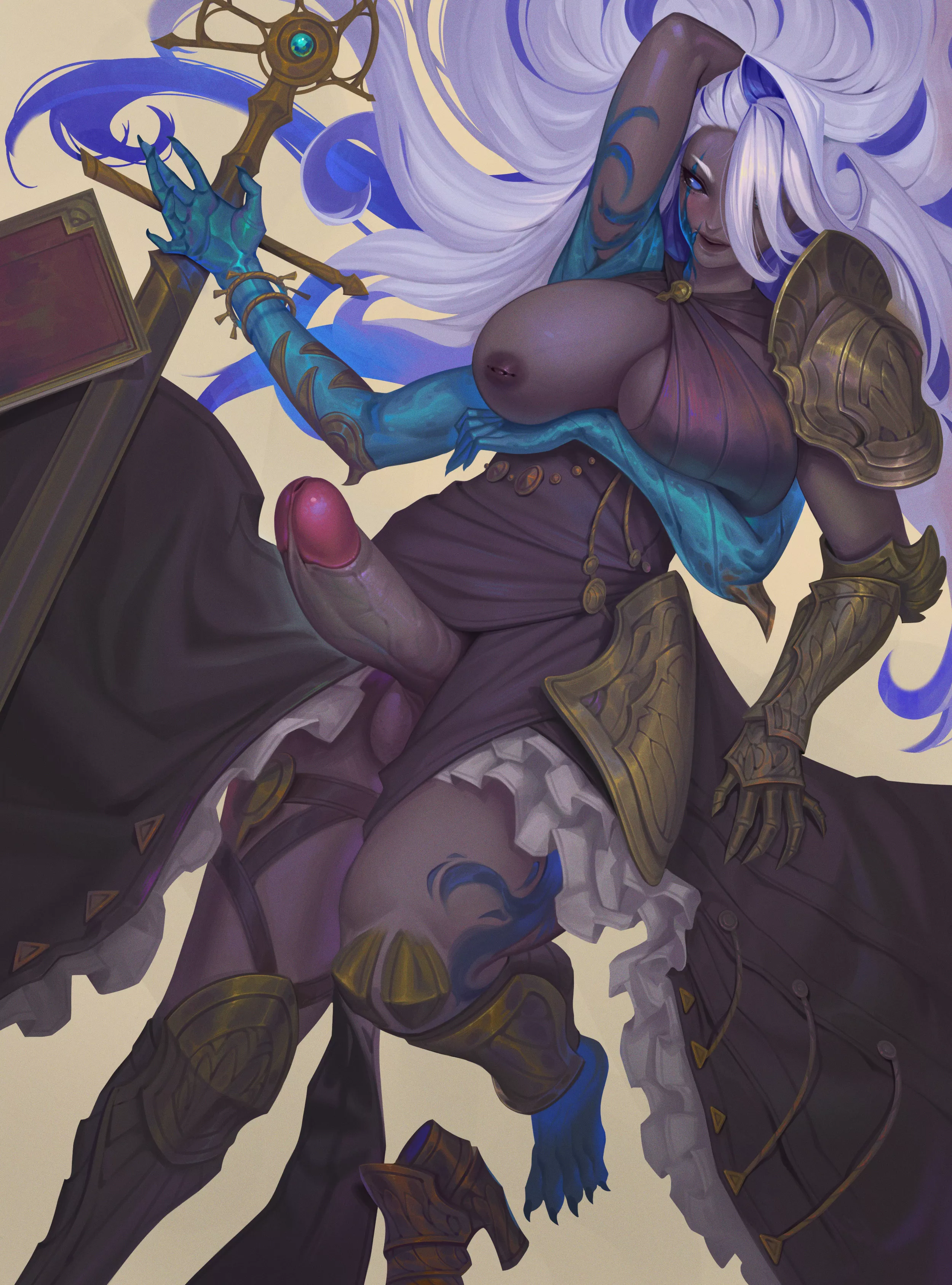 Corrupted, art by me (Futanari)