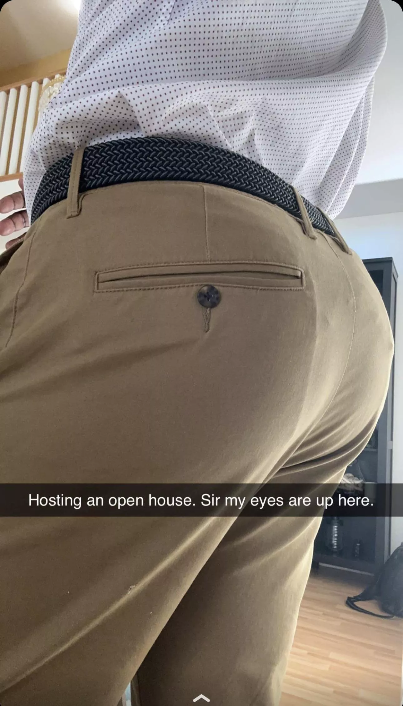 Just your neighborhood Realtor. Caught my client looking at it. No wonder he likes my showings.