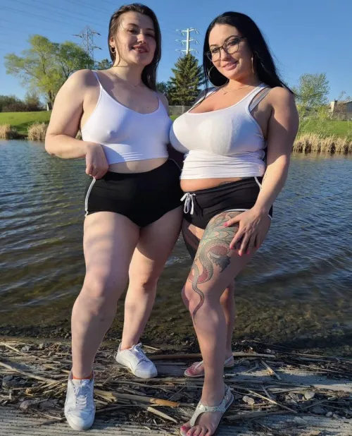 Nipples poking through does nothing for her