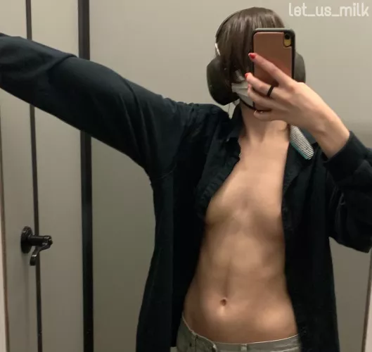 Peep my areola-slip while I’m goofing off