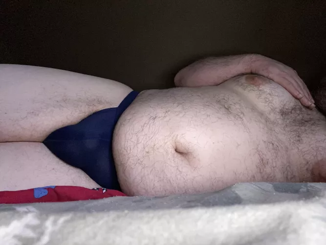 Wore only my jockstrap to bed last night for the first time. Woke up in the middle of the night feeling cold, exposed and vulnerable. Kinda liked it.