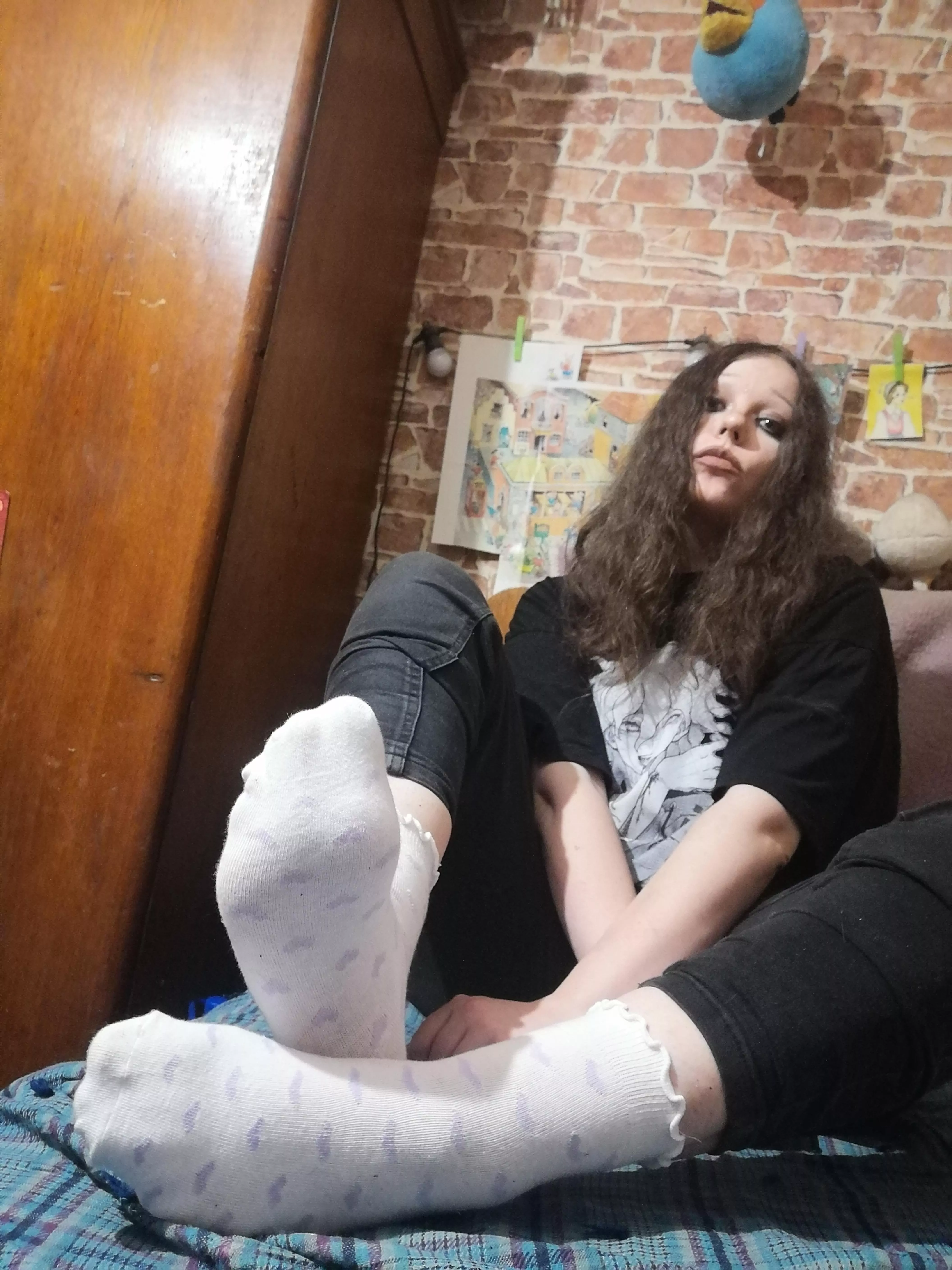 Would you want those fresh socks worn and nicely smelly?