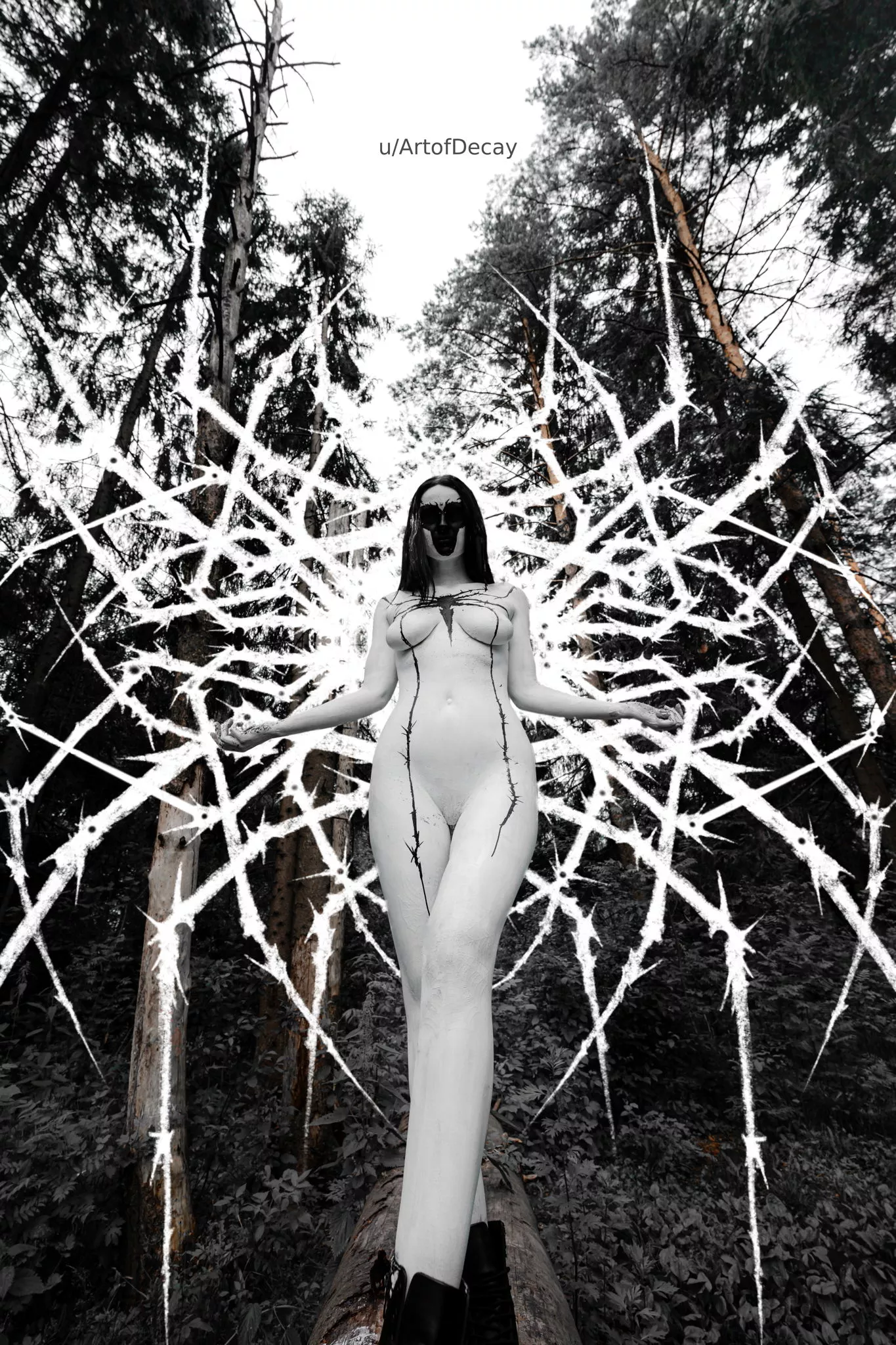 Anti-Venom cosplay model Kate-Zvkvt photo Roycoreroy body painting ArtofDecay