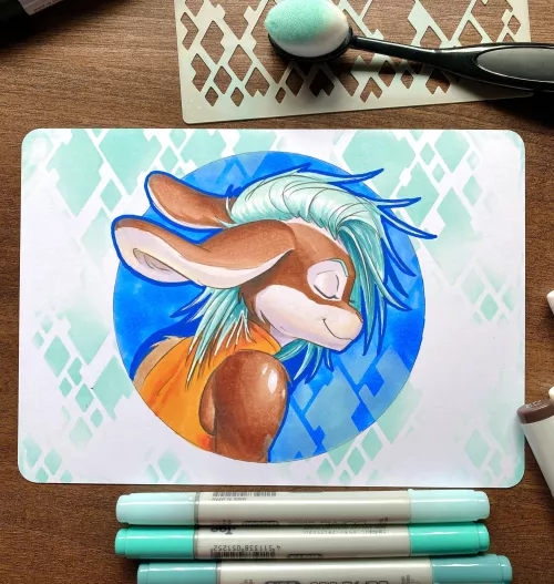 Clover In Markers [art by me]