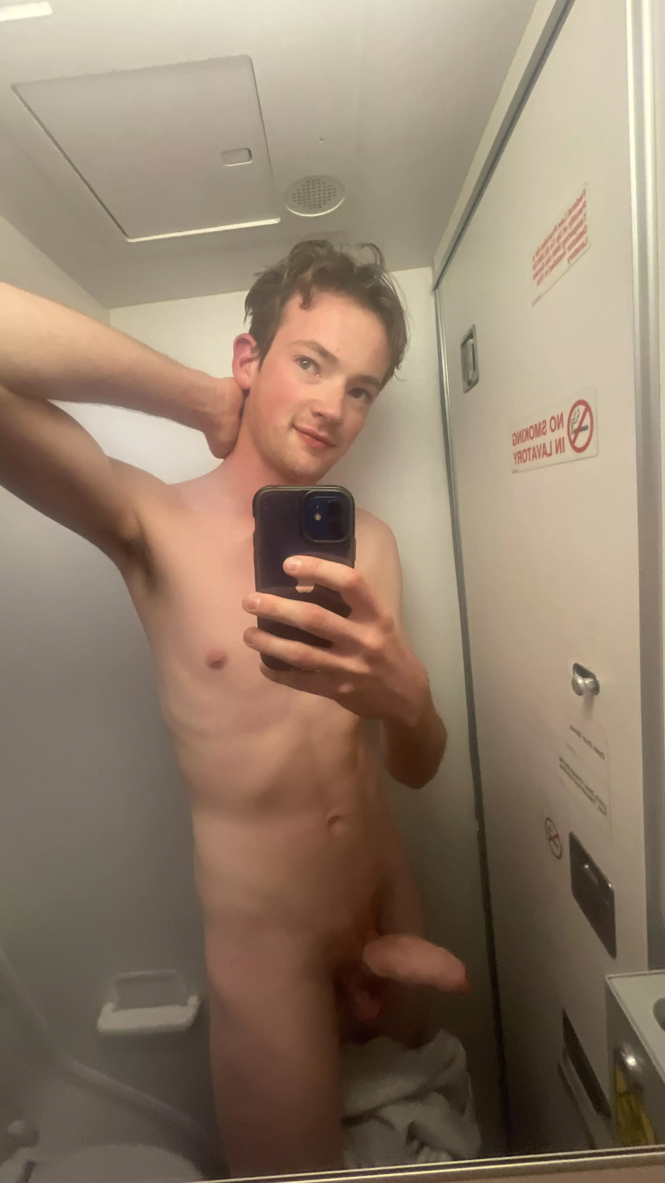 Couldn’t resist taking a nude on the plane.