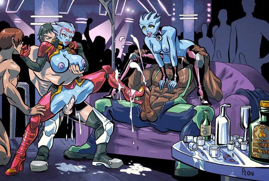 (Liara, Samara) out clubbing [pcononymous] rule 34