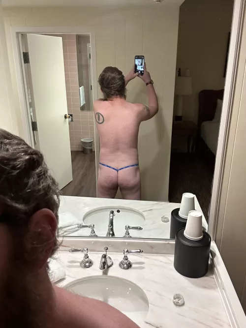 My butt looking cute AF in this g string