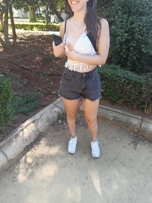 Nothing better than some boobs after two hours walking!