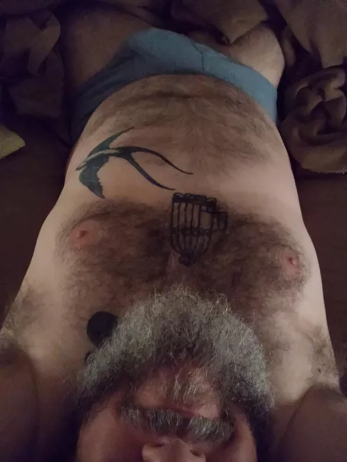 Ratty bed beard and morning wood