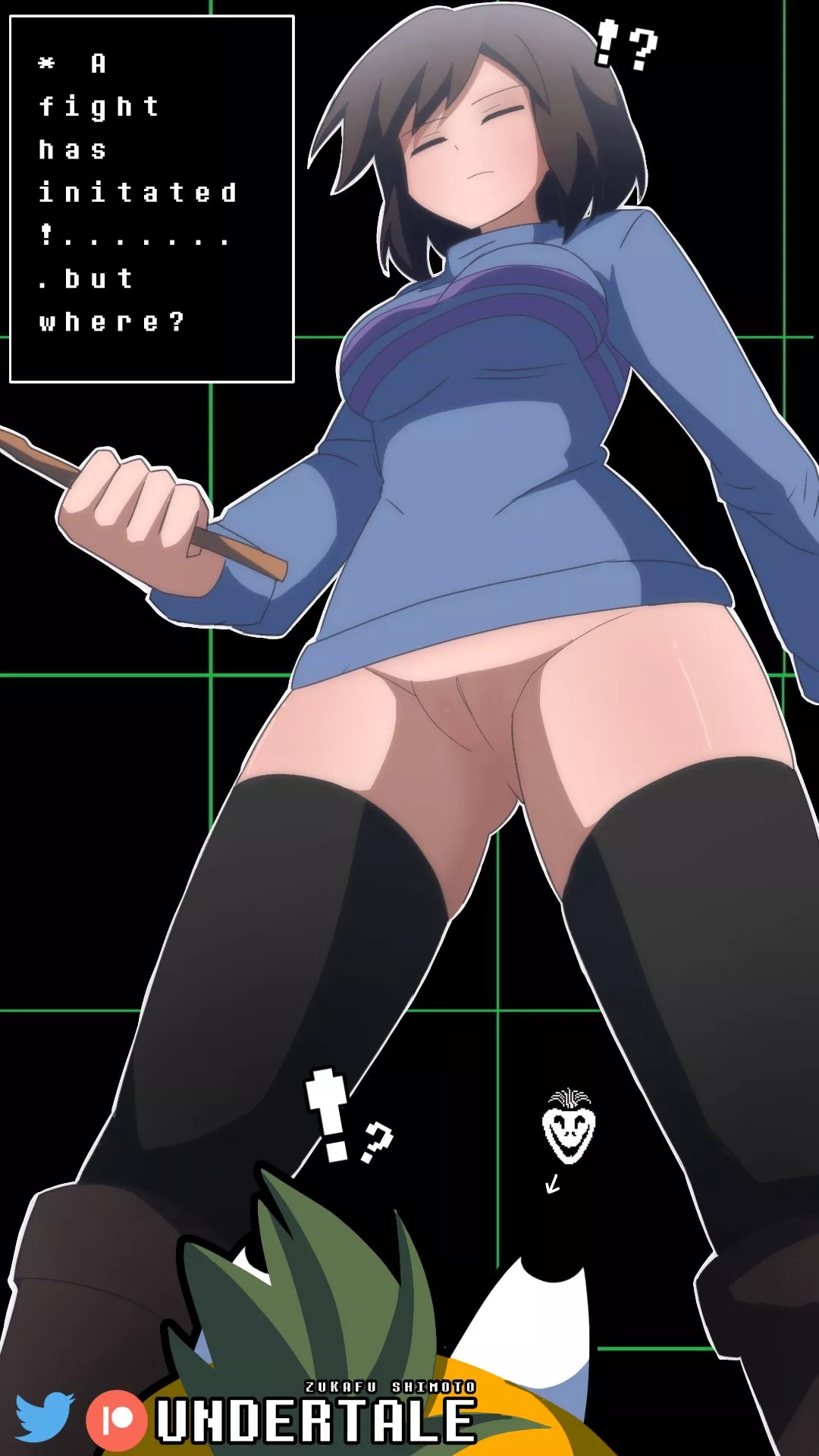 She doesn't know where vegetoid is...[frisk] (art by:SZukafu)