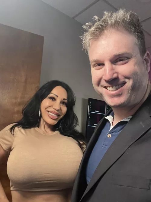 Think she sucked him off or let him fuck her massive jugs after recording for his podcast?