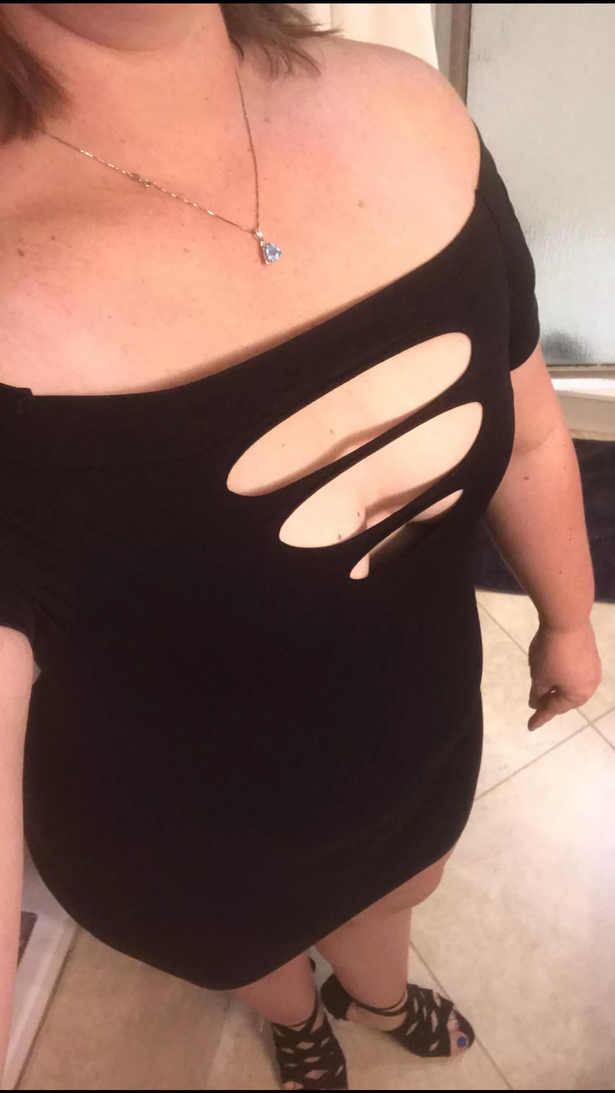 Wife’s LBD…. Looking fine for date night.