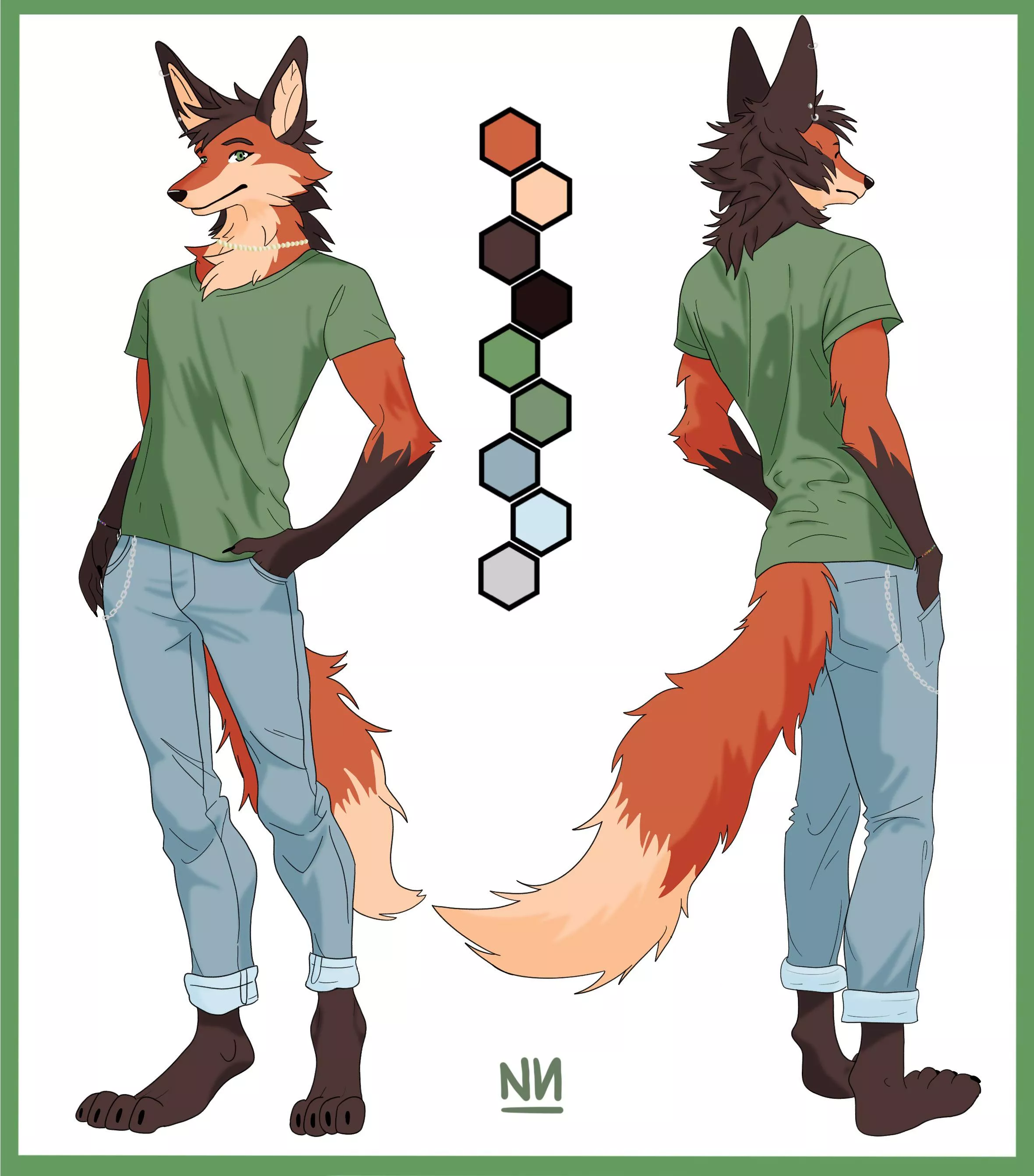 [Art by me] I redesigned my sona to make him look like an actual maned wolf ^^