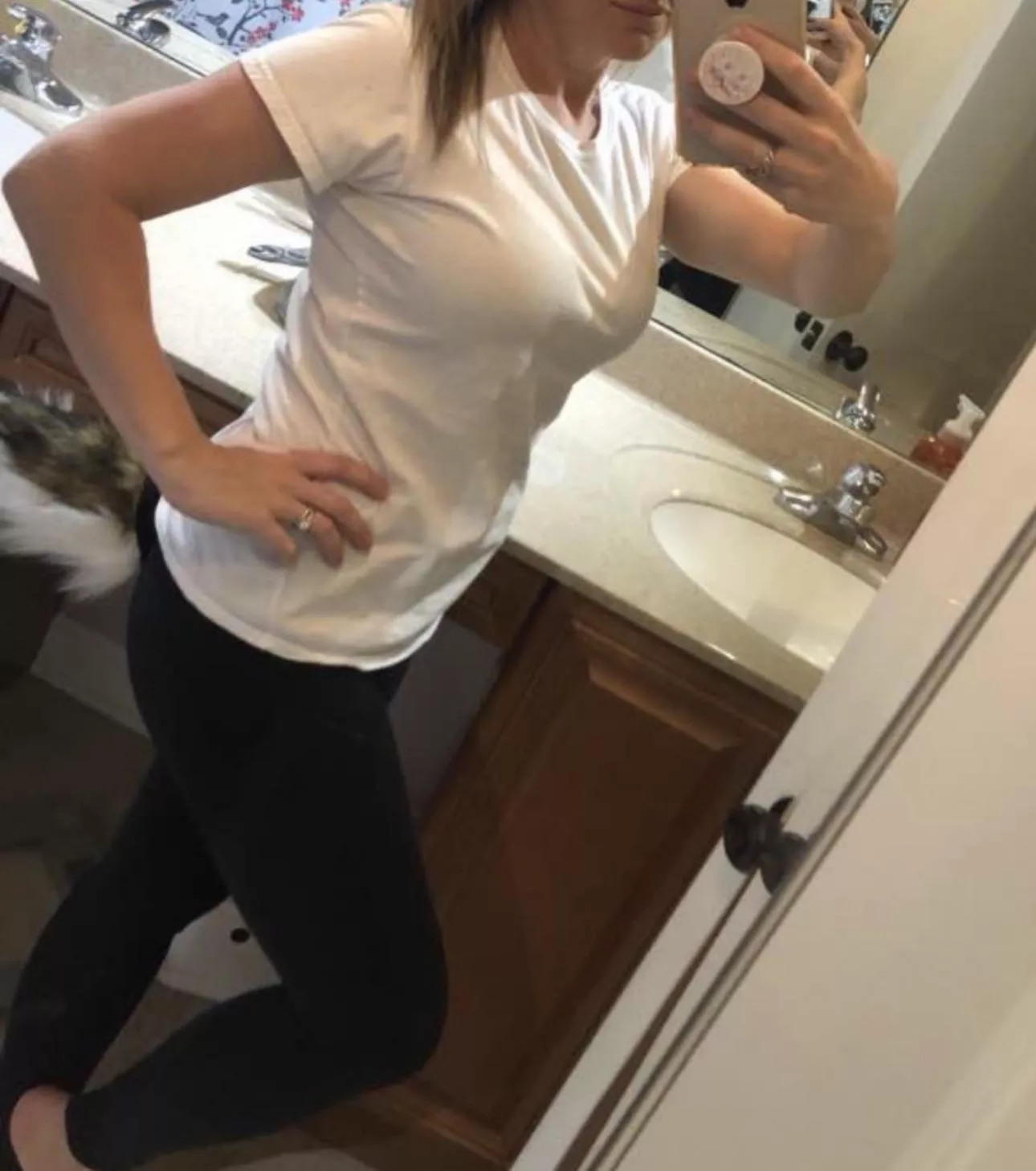 Clean dress up pic from my side guys house to tease my hubby