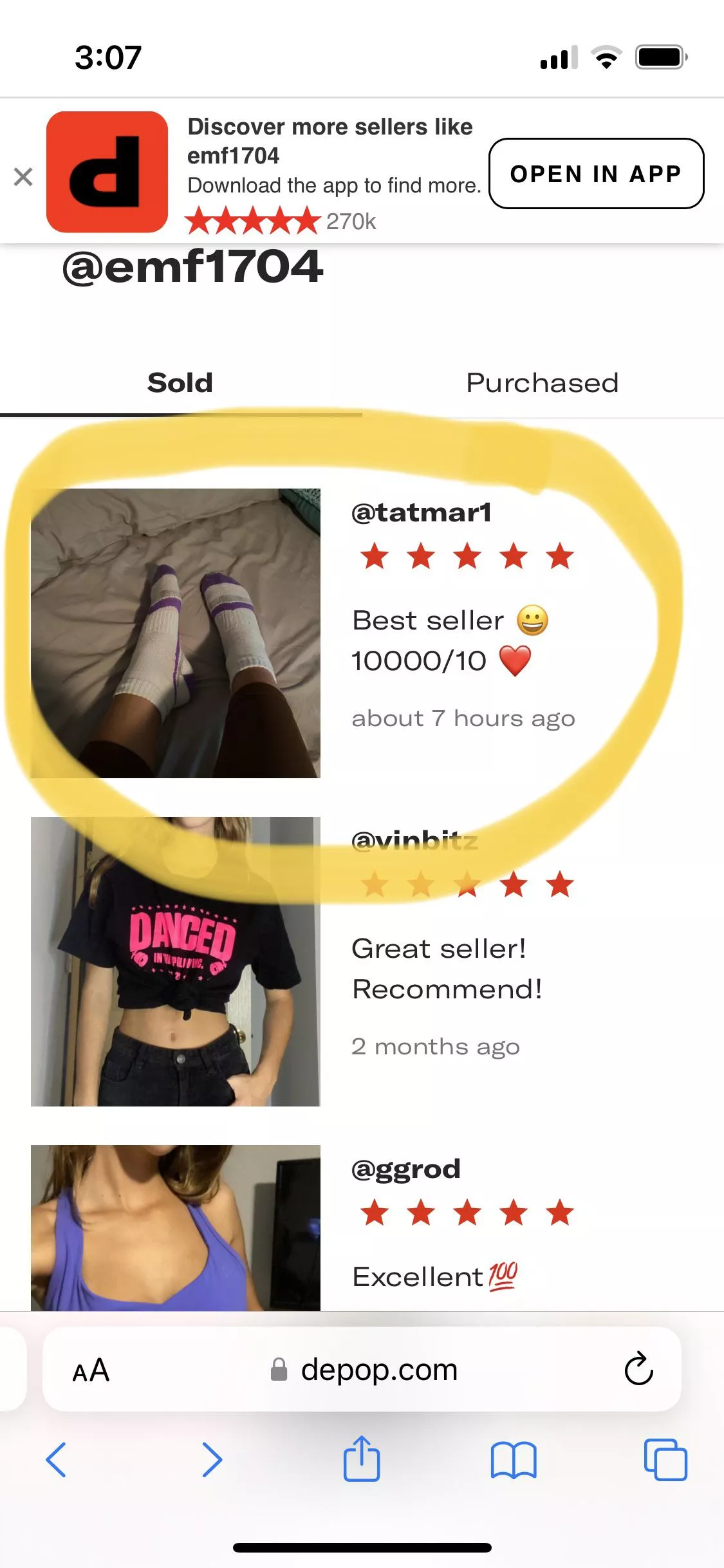 Depop socks