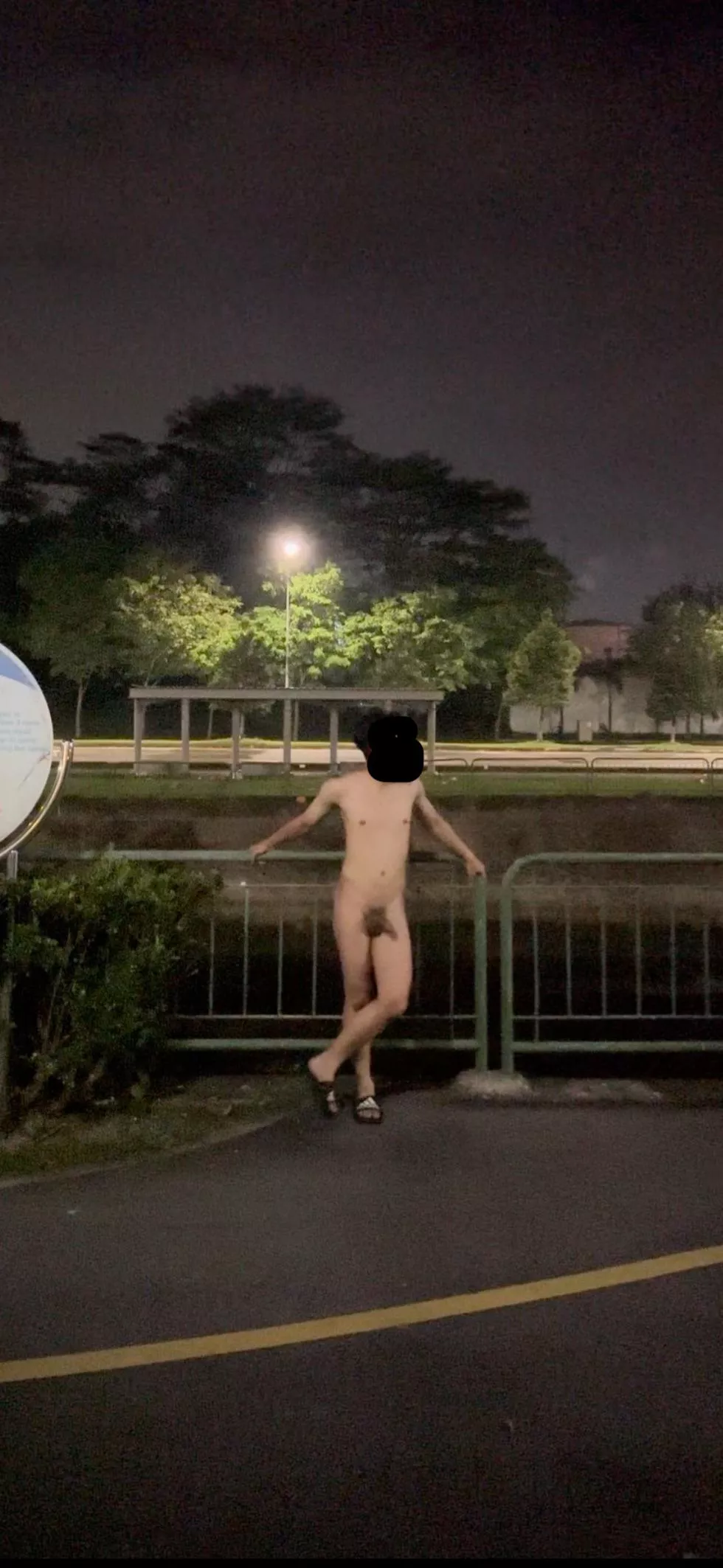 Enjoying some breeze near the road🥵