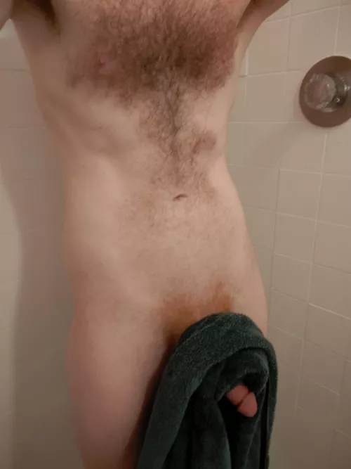 Give me a hand toweling off, would you?