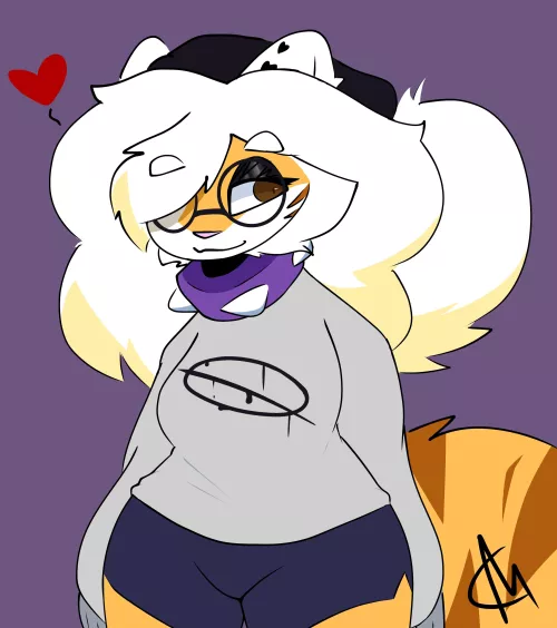 I did another doodle of my sona, but in color this time.