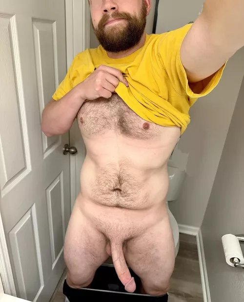 It’s not easy to get your face and cock in the same selfie. [35]