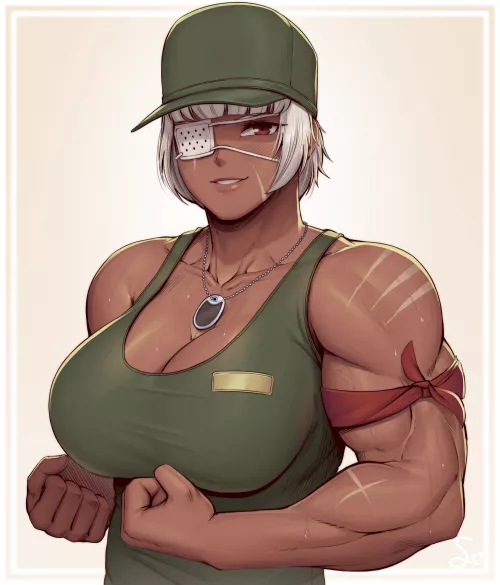 Muscular army girl [Artist: SpeedL00ver]