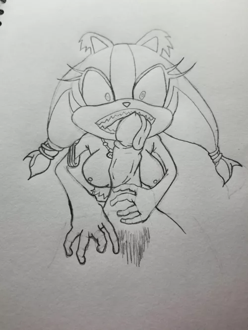 Sticks looks like she'd would give some mean head. (I'll probably color later) (also sorry for monster hands, I'm bad)