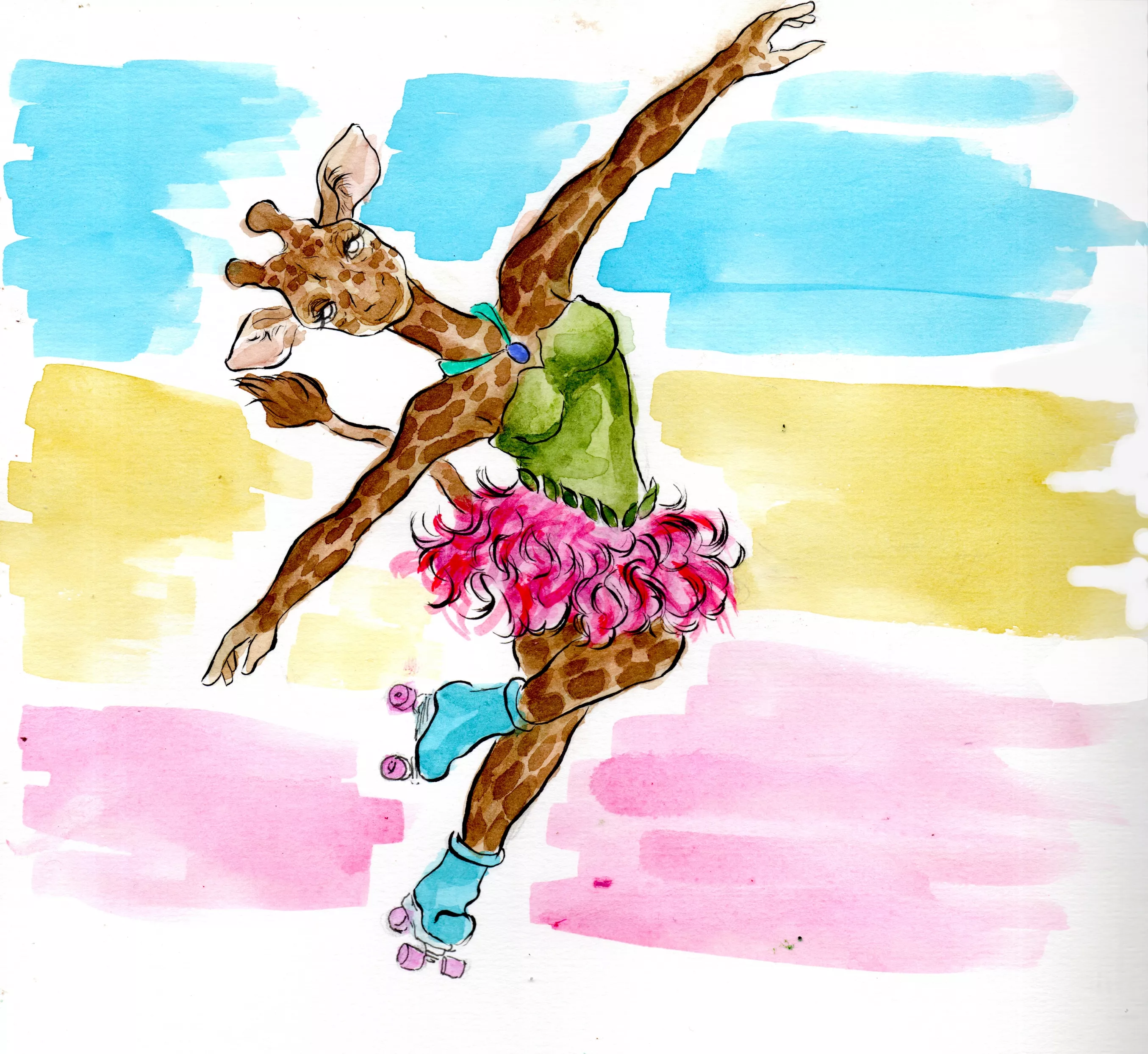 whenever I'm sad I draw a giraffe and everything gets better