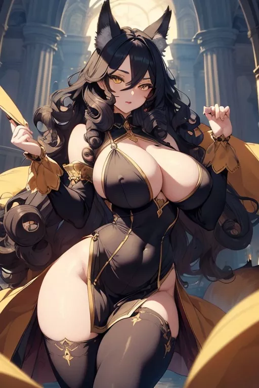 black and yellow kimono