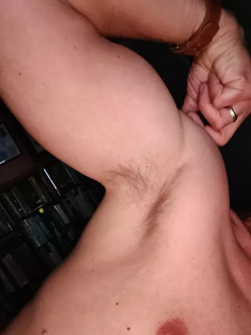 By the light of a monitor