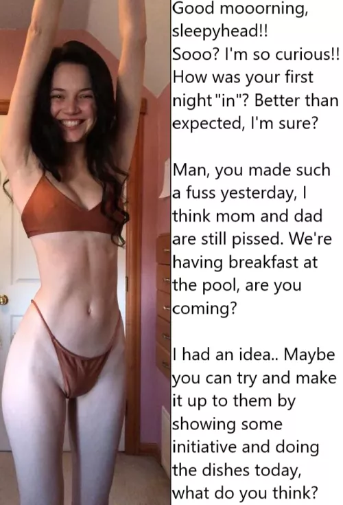 Chastity Fantasy: Caption 295. Of course you made a fuss, as usual.