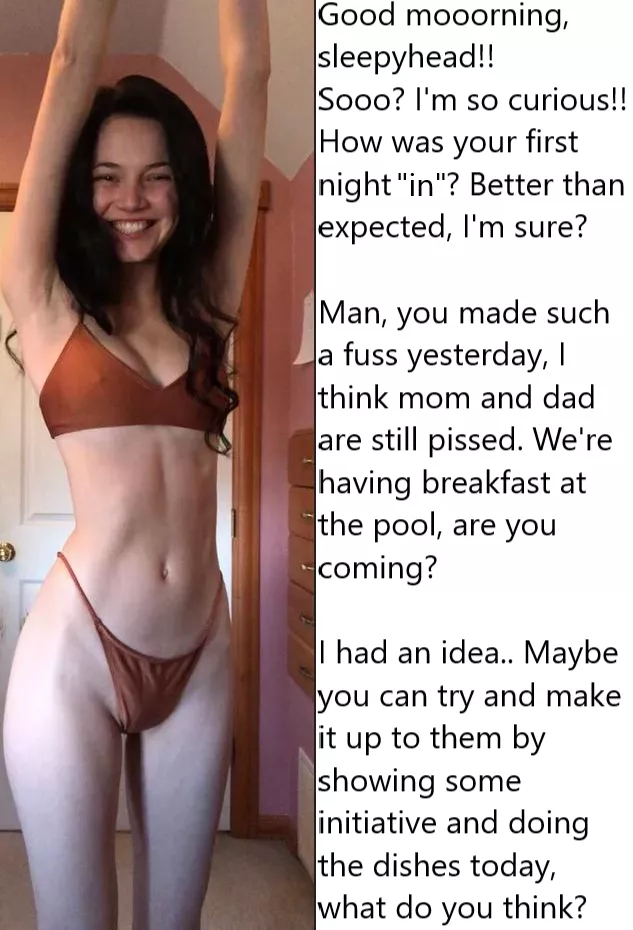 Chastity Fantasy: Caption 295. Of course you made a fuss, as usual.