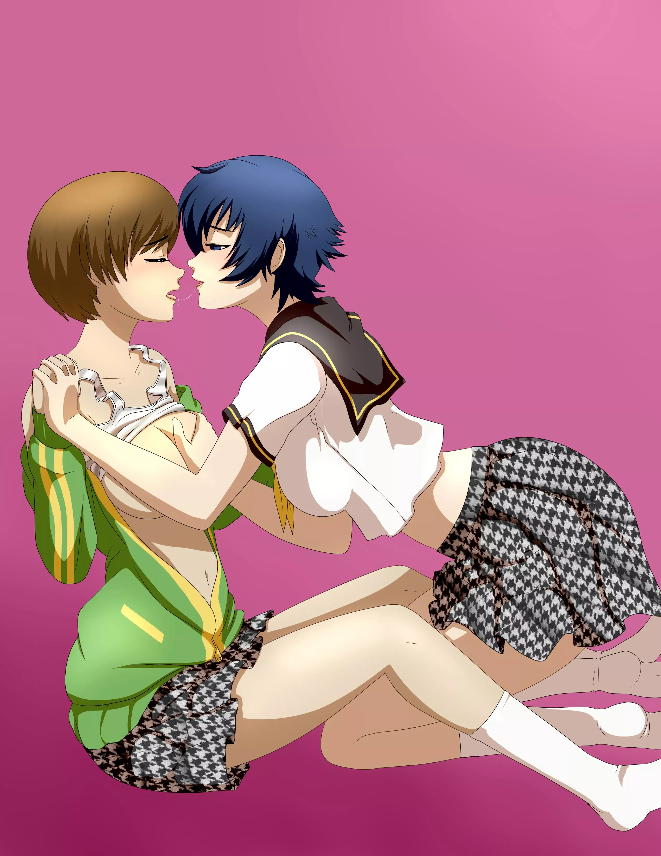 Chie and Naoto getting intimate (m-a-v-e-r-i-c-k)