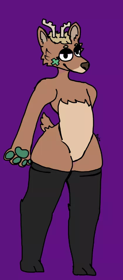 Drew my fursona Nobu