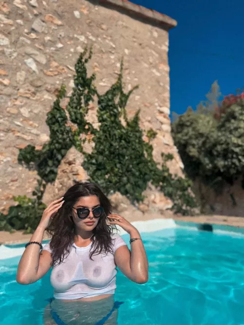 I'm wet and not from the pool